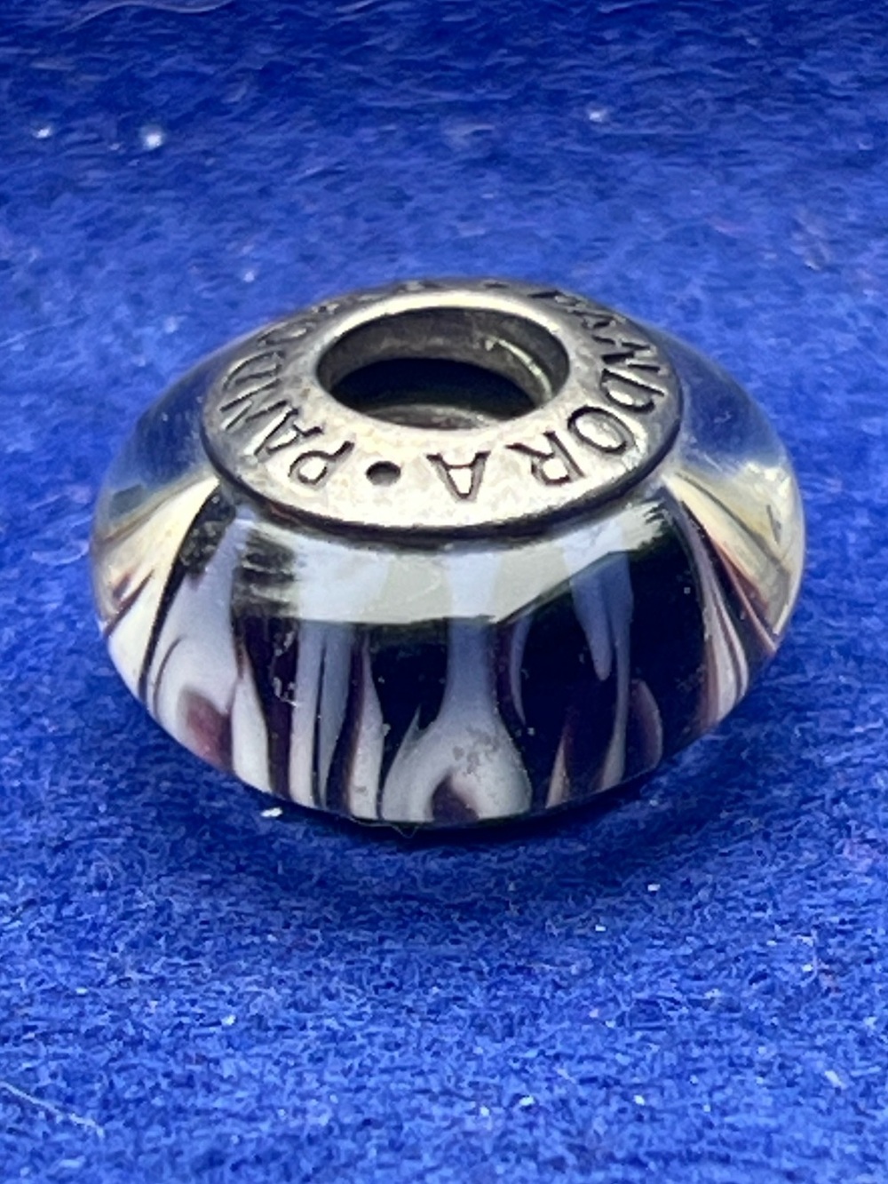 Pandora Striped Murano Glass Charm